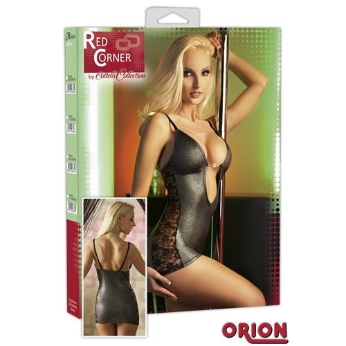 Rhine Stone Mini Dress (Silver/anthracite)
