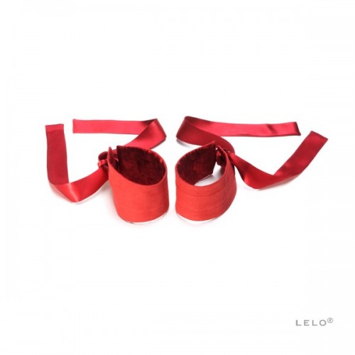 Lelo: ETHEREA SILK CUFFS (Red)